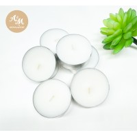 Tea Light Candle เทียนสำหรับเตาอโรมา 6 ชิ้นในกล่อง เนื้อเทียนจากธรรมชาติ ไม่มีกลิ่น ติดนาน 9 ชม.-CAN-09-002