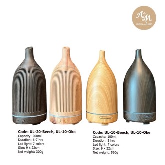 Essential Oil Aroma Diffuser - Ultrasonic (200 ml - For 8hrs)