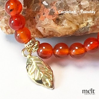02-Carnalian For Tuesday -Gemstone bracelet -Boosts motivation, Bravery and action