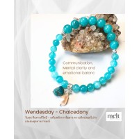 03-Chalcedony-Wedesday -Gemstone bracelet -Communication, Mental clarity and emotional balance