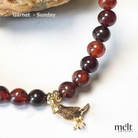 07-Sunday - Garnet Gemstone bracelet -Boosts vitality, Courage, Confidence and love