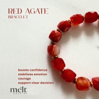 Red Agate Faceted Bracelet (Cube) 8.5 mm-Empower your confidence and elegance every day.