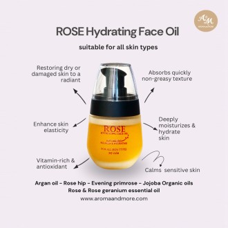 ROSE Hydrating Face Oil - ออยล์เซรั่มบำรุงผิวหน้าล้ำลึก หอมกลิ่นกุหลาบ Rosa Damascena 30ml