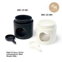 Aroma Ceramic Burner 3pcs -Minimulist style Black and Cream color