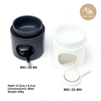 Aroma Ceramic Burner 3pcs -Minimulist style Black and Cream color