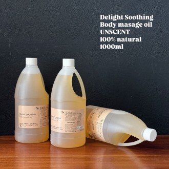 น้ำมันนวดตัวสูตรผสม- ไม่มีกลิ่น ดีไลท์-ซูทติ้ง บอดี้ มาสสาจ ออยล์ 100% Natural oil