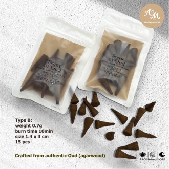 Scent of Oud -ธูปไม้กฤษณาธรรมชาติ กลิ่นหอมจากไม้กฤษณาแท้ ขนาด 1.8g และ 0.7g x 8pcs และชนิดเติม 15ชื้น