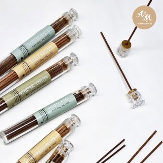 Incense Sticks- Palo santo-Peru  warm woody and soft scent - With metal incense holder.